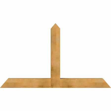 Ekena Millwork Portland Rough Sawn Timber Gable Bracket, Western Red Cedar, 72"W x 42"H x 6"D x 6"F, 14/12 Pitch GBW072X42X0606POR00RWR